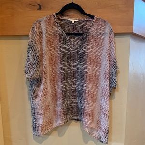 CAbi Sheer Snake Print Blouse